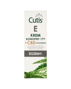 Cutis E Krem konopny 17% + CBD kannabidiol do skóry z objawami egzemy