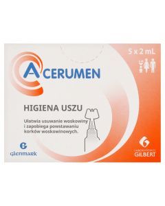 A-Cerumen, preparat do oczyszczania i higieny uszu, 2 ml, 5 ampułek