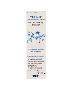 Miconal, 3,29 mg/g, aerozol na skórę, 39,5 g