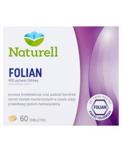Naturell Folian, 400 µg kwasu foliowego, tabletki, 60 szt.