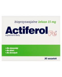 Actiferol Fe, 15 mg, proszek do rozpuszczania, saszetki, 30 szt.