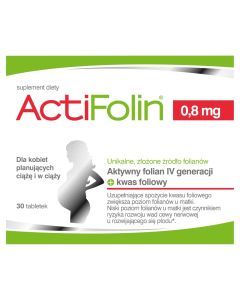ActiFolin, 0,8 mg, tabletki powlekane, 30 szt.