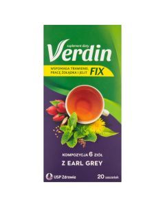 Verdin fix z Earl Grey, zioła do zaparzania, saszetki, 20 szt.