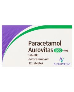 Paracetamol  Aurovitas, 500 mg, tabl., 12 szt