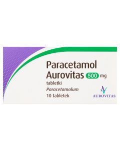 Paracetamol  Aurovitas, 500 mg, tabl., 10 szt