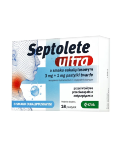 Septolete Ultra o sm.cytr,miodu,3mg+1mg,pastyl.tw,16szt