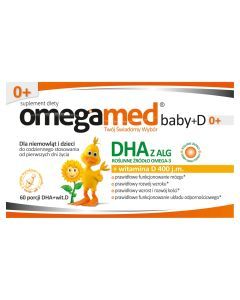 Omegamed Baby+D 0+, kapsułki twist-off, 60 szt.
