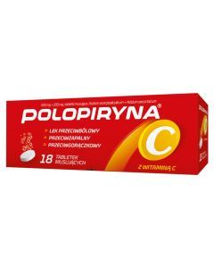 Polopiryna C, tabletki musujące, 18 szt.