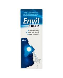 Envil katar, 1,5 mg + 2,5 mg/ml, aerozol do nosa, 20 ml
