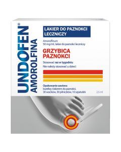 Undofen Amorolfina, 50 mg/ml, lakier do paznokci leczniczy, 2,5 ml