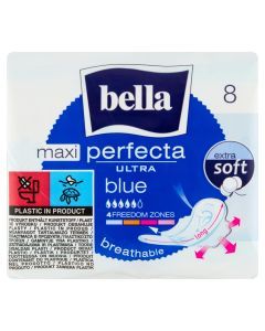 Bella, podp.,Perfecta,ultracienkie,Maxi Blue, 8 szt