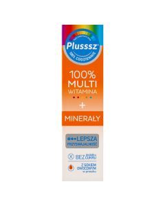 Plusssz 100% Multiwitamina + Minerały, tabletki musujące, 20 szt.