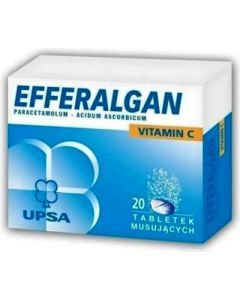 Efferalgan Vitamin C, 330 mg + 200 mg, tabletki musujące, 20 szt.