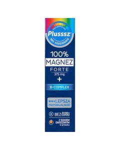 Plusssz 100% Magnez Forte + B-complex, tabl.musuj., 20 szt