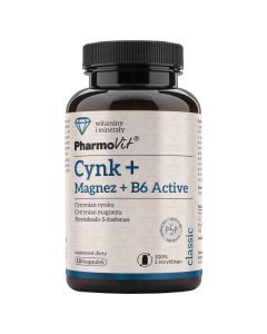 Pharmovit Cynk+Magnez+B6 Active, kaps.,120 szt