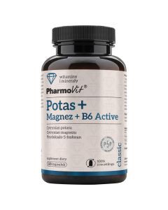 Pharmovit Classic, potas + magnez + B6 active 136,39 g, kapsułki, 120 szt.