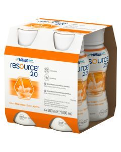 Resource 2.0, płyn o smaku morelowym, 4 x 200 ml