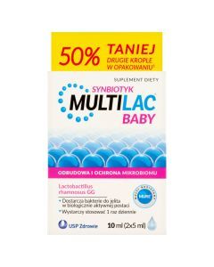 Multilac Baby, krople, synbiotyk, 5 ml x 2 op.,PROM.755/20