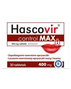 Hascovir control MAX, 400 mg, tabletki, 30 szt.