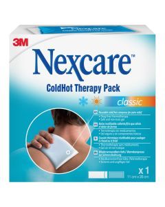 Nexcare ColdHot Therapy Pack Classic, zimno-ciepły okład żelowy wielokrotnego użytku, 11 cm x 26 cm, 1 szt.