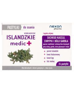 Islandzkie medic +, pastylki do ssania, 24 szt.