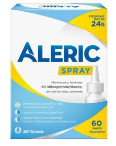 Aleric Spray 60 dawek, spray do nosa, na katar alergiczny u dorosłych
