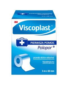 Viscoplast Polopor, przylepiec włókninowy, 5 m x 50 mm, 1 rolka
