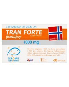 Tran familijny Forte, kapsułki, 60 szt.