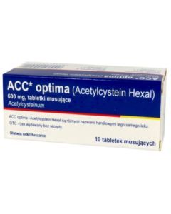 ACC  optima, 600 mg,tabl.mus.,(i.row),MDZ/PhP,Austria,10szt