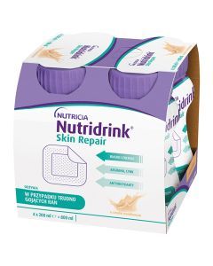 Nutridrink Skin Repair, smak waniliowy, płyn, 4 x 200 ml