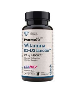 Pharmovit Witamina K2+D3 lanolin, kaps., 60 szt