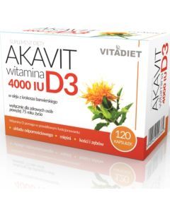 Akavit witamina D3 4000IU, powyzej 75 r.z., kaps., 120 szt