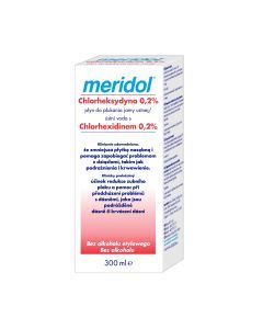 Meridol, antybakteryjny płyn do płukania jamy ustnej z Chlorheksydyną 0,2%, 300 ml