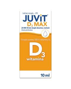 Juvit D3 Max, 20 000 IU/ml, krople doustne, 10 ml