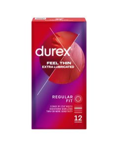 Durex Featherlite Elite, prezerwatywy ze środkiem nawilżającym, 12 szt.