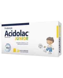 Acidolac Junior, misio-tabletki, smak białej czekolady, 20szt.