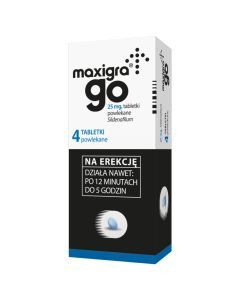Maxigra Go, 25 mg, tabletki powlekane, 4 szt.