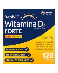 XeniVIT Witamina D3 Forte, kapsułki miękkie, 120 szt.