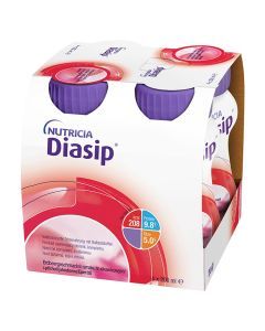 Diasip, smak truskawkowy, płyn, 4 x 200 ml