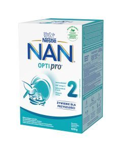 Mleko Nan Optipro 2, mleko modyfikowane po 6 m-cu, proszek, 650 g, (2 x 325 g)