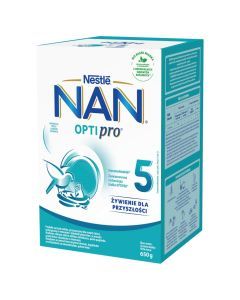 Mleko Nan Optipro 5, mleko modyfikowane po 2,5. roku życia, proszek, 650 g, (2 x 325 g)