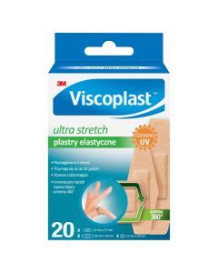 Viscoplast Ultra Stretch, plastry elastyczne, 3 rozmiary, 20 szt.