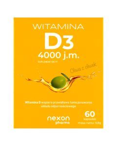 Witamina D3 4000 j.m., kapsułki, 60 szt.
