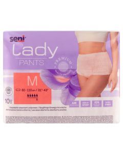 Seni Lady Pants, majtki chłonne, rozmiar M, 10 szt.