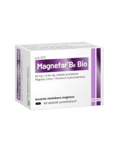 Magnefar B6 Bio, tabl.powl., 60 szt