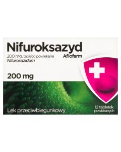 Nifuroksazyd Aflofarm, 200 mg, tabl.powl.,12 szt