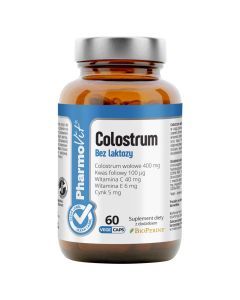 Colostrum bez laktozy Clean label Pharmovit, kaps.,60 szt