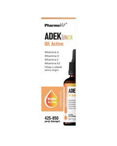 Pharmovit, ADEK Junior Oil Active Clean label, krople, 30 ml