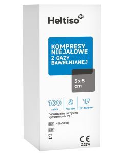 Heltiso kompresy niejałowe z gazy bawełnianej