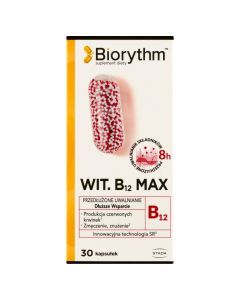 Biorythm Witamina B12 Max, kaps.o przedl.uwaln.,30 szt